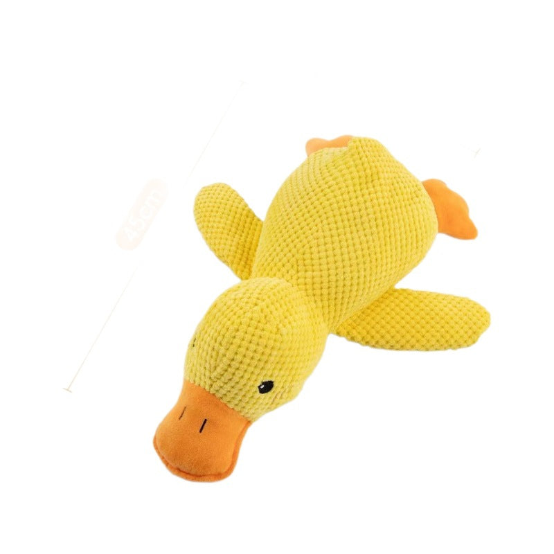 Dog toys bite-resistant molars sound relief toys plush sleeping small yellow duck small and medium-sized dog pet toys